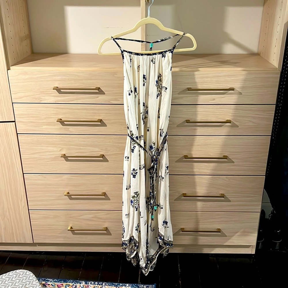 Free People | Floral Backless Maxi Dress (XS)